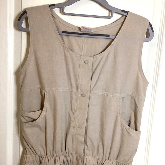 Lady Foot Locker Women's Sleeveless Jumpsuit Size M Long Wide Straight Leg - Picture 2 of 8